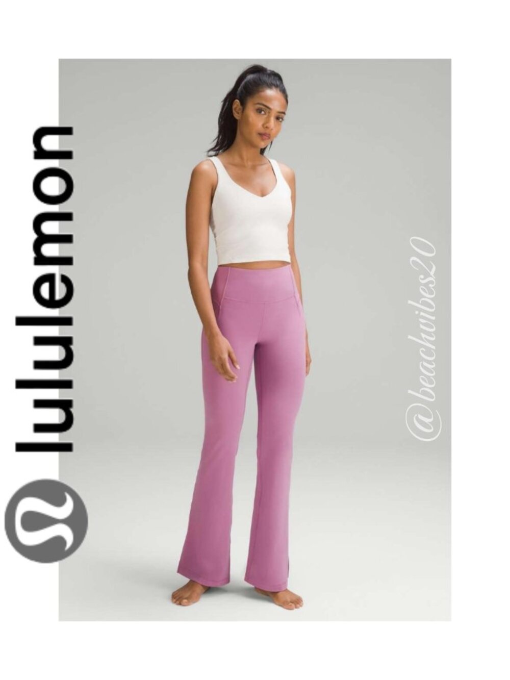 LULULEMON ATHLETICA Groove HR Split-Hem Flare *Nulu Velvet Dust 6 NWT LL-27